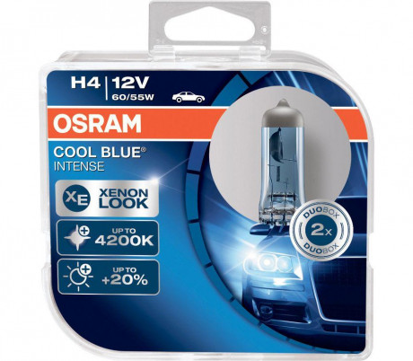Автолампы Osram Cool Blue Intense H4 64193CBI (комплект 2шт.)  64193CBI-HCB