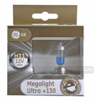 Автолампы General Electric Megalight Ultra +130% Н11 (комплект 2шт.) 53110XNU