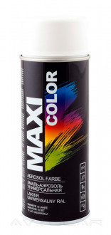 Акриловая краска Maxi Color RAL9010M белый матовый 400мл.