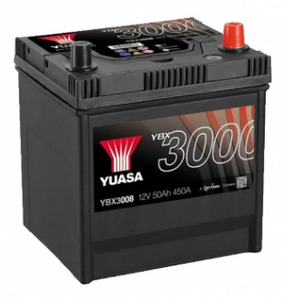 Аккумулятор YUASA SMF Battery 50Ah (450A) -/+ (0) YBX3008 