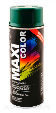 Акриловая краска Maxi Color RAL6005 цвет: темно-зеленый 400мл.