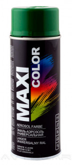 Акриловая краска Maxi Color RAL6002 цвет: зеленый 400мл.
