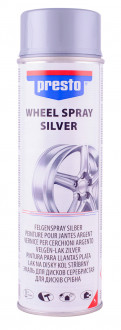 Краска акриловая для дисков PRESTO Wheel Spray серебро (аэрозоль 500мл.) 347207/428924