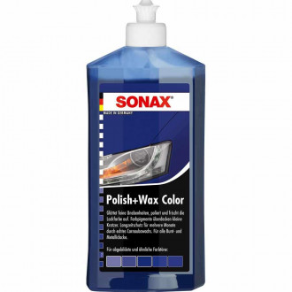 Цветной полироль с воском синий 500 мл SONAX Polish&amp;Wax Color NanoPro (296200)