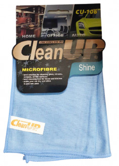 Салфетка микрофибра для стёкол CleanUP CU-106 (размер 30*40см)
