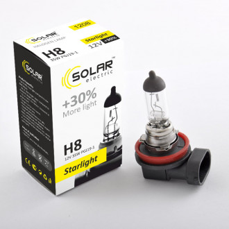 Лампа H8 12V 35W PGJ19-1 SOLAR Starlight+30%