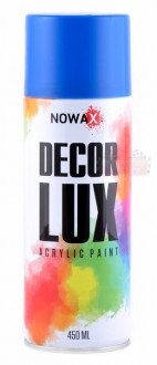 Акриловая краска небесно-синяя NOWAX Decor Lux RAL 5015 (450мл. аэрозоль) NX48032
