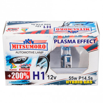 Автолампа MITSUMORO Н1 Plasma Effect +200% 12V 55W P14,5s (M72120 NB/2)