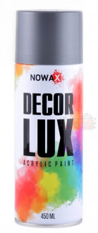 Акриловая краска светло-серая NOWAX Decor Lux (аэрозоль 450мл.) NX48017