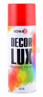 Акриловая краска красная Nowax Decor Lux (аэрозоль 450мл.) NX48022