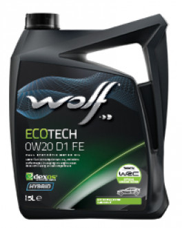 Синтетическое масло Wolf Ecotech 0W20 D1 FE 5 литров
