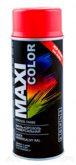 Акриловая краска Maxi Color RAL3020 цвет: красный 400мл.