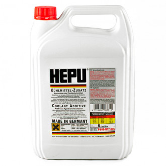 Антифриз HEPU G12 G12+ красный упаковка 5л P999-G12 (Германия) концентрат 1:1