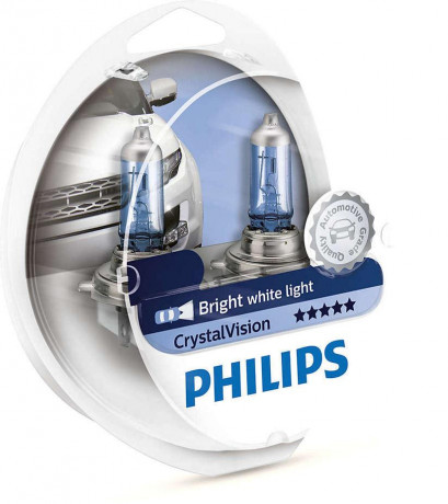 Автолампы Philips Crystal Vision 4300K H11+W5W (комплект 4шт) 12362CV