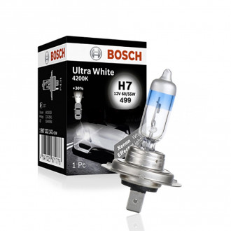 Галогеновая лампа BOSCH Ultra White 4200K H7 55W 12V PX26d (1987302171)