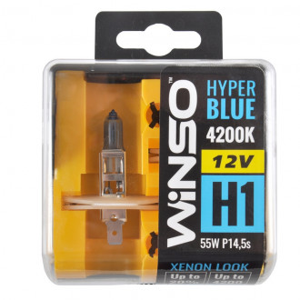 Автолампа Winso H1 HYPER BLUE 4200K 55W P14.5s (2шт.)