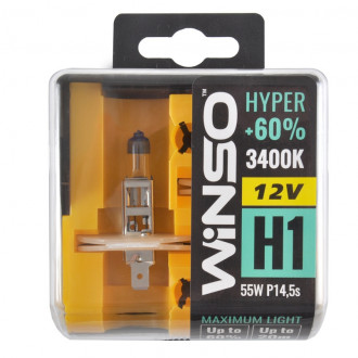 Автолампа Winso H1 HYPER +60% 55W P14.5s 12V (2шт.)