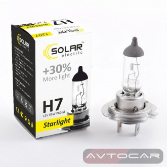 Лампа SOLAR Starlight+30% H7 12V 55W PX26d
