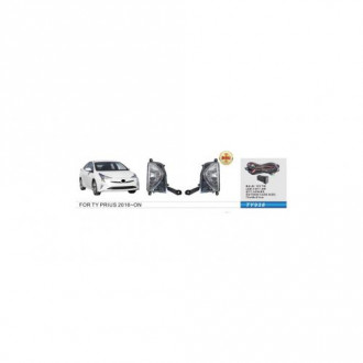 Фары доп.модель Toyota Prius XW50 2015-22/TY-938L/LED-12V6W+DRL-3W/эл.проводка (TY-938-LED FOG+DRL)