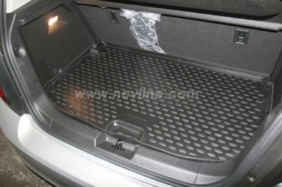 Коврик в багажник Шевроле Авео с 2012-,, хб. ,цвет:черный, производитель NovLine