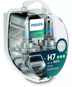 Автолампы Philips X-tremeVision Pro150 H7 12V 55W PX26D (12972XVPS2) 2шт