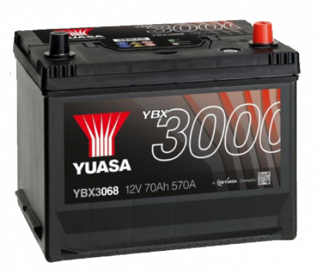 Аккумулятор YUASA SMF Battery 70Ah (570A) -/+ (0) YBX3068