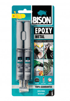 Двухкомпонентный клей Bison Epoxy Metal для металла на основе эпоксидной смолы  (упаковка 24 мл)