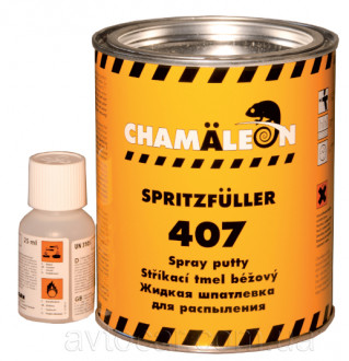 Жидкая шпатлевка Chamaeleon 407 легко шлифуется, отлично заполняет, 1.23кг.