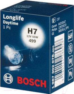 Галогеновая лампа BOSCH Longlife Daytime H7 55W 12V PX26d (1987302078)