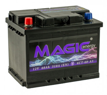 Аккумулятор Magic Energy 60Ah пусковой ток 510A  &quot;0&quot; (+ справа)