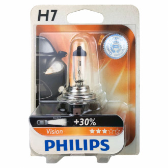 Лампа автомобильная галогенная PHILIPS Vision +30% H7 12972PRB1 1 шт (406071)