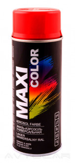 Акриловая краска Maxi Color RAL3001 цвет: ярко-красный 400мл.