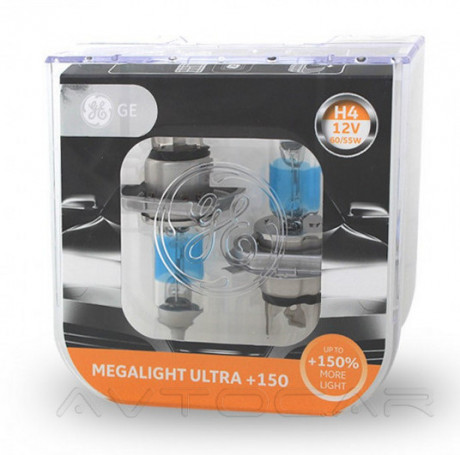 General Electric Megalight Ultra +150% Н4 2шт. 50440NXNU