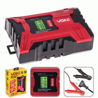 Зарядное устройство VOIN VL-156 6-12V / 2-6A / 3-150AHR / LCD / Импульсное
