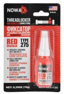 Герметик резьбовых соединений Nowax Threadlocker Red NX21129 красный 10мл. NX21129