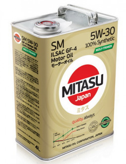 Масло моторное MITASU MOLY-TRiMER SM 5W-30 ILSAC GF-4 100% Synthetic 4 литра