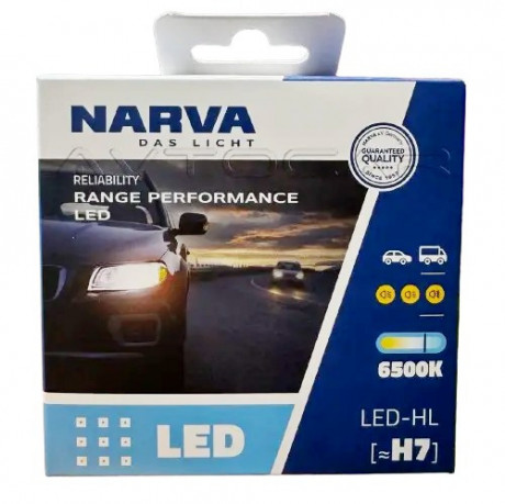 Автолампы светодиодные Narva Range Performance LED H7 12/24V 24W PX26d 6500K (18033)