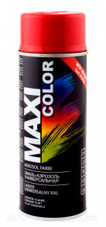 Акриловая краска Maxi Color RAL3002 цвет: красный 400мл.