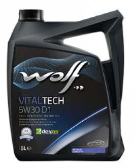 Синтетическое масло WOLF VITALTECH 5W30 D1 5 литров