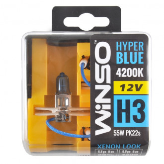 Автолампа Winso H3 HYPER BLUE 4200K 55W P14.5s (2шт.)