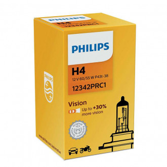 Автолампы Philips Vision +30% H4 12V 60/55W 12342PR (1шт)