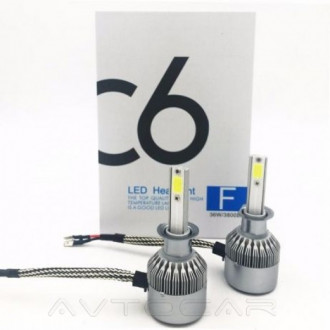 Комплект LED ламп C6 HeadLight H1 12V COB
