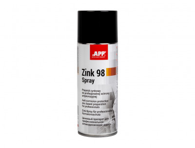 Цинковый препарат для профессиональной антикоррозионной защиты APP Zinc 98 Spray (аэрозоль 400мл) 210441