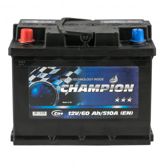 Аккумулятор Champion Black 60Ah пусковой ток 510A &quot;1&quot; (+ слева)