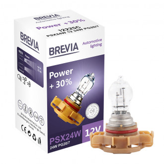 Лампы автомобильные PSX24W 12V 24W PG20/7 Brevia Power +30%