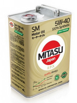 Масло MITASU MOLY-TRiMER SM 5W-40 100% Synthetic 4 литра
