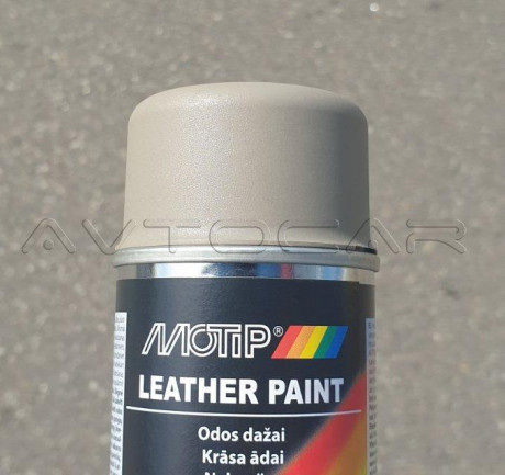 Краска для кожи бежево-серая Motip Leather Paint аэрозоль 200мл 04231BS