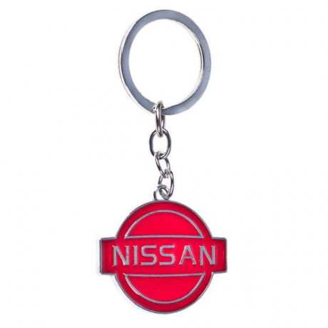 Брелок металлический цветной на цепочке NISSAN CN односторонний (металл цветн. NS CN)