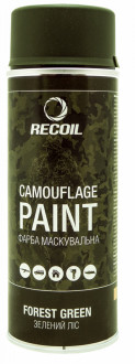 Маскировочная аэрозольная краска матовых цветов Recoil Зеленый лес