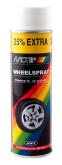 Краска акриловая для дисков MOTIP Wheel Spray цвет белый (аэрозоль 500мл.) 04003IG